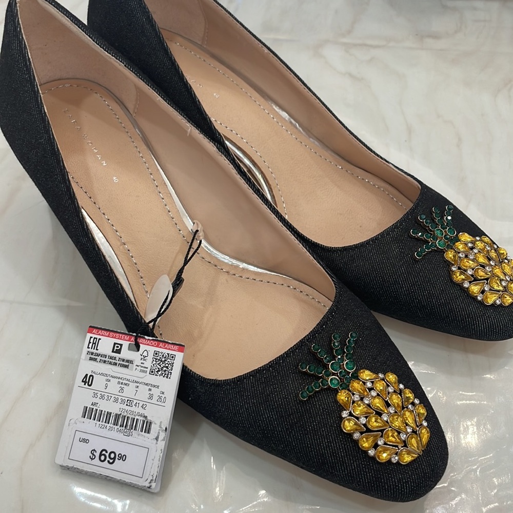 Zara shoes with a 2 inch heel size 40